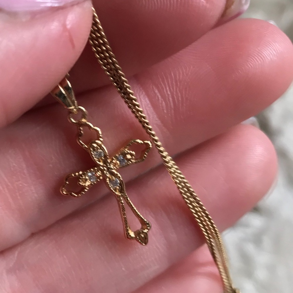 ‼️Buy 1 Get 1 Free sale Gold plated cross necklace - Picture 6 of 7